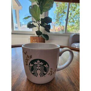 2013 Starbucks Holiday Collection Mermaid Logo Gold Pattern Coffee Mug 14oz